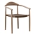 Elegant Eucalyptus Dining Chair 3D model small image 1