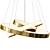 Oracle 3 Rings Gold Chandelier 3D model small image 2