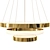 Oracle 3 Rings Gold Chandelier 3D model small image 4
