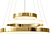 Oracle 3 Rings Gold Chandelier 3D model small image 5