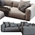 Modern Flexform Lario Sofa 3D model small image 4