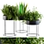 Sleek Black Planter Box 3D model small image 1