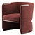 Opus Luxury Armchair: Elegant Design 3D model small image 4