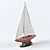 Nautical Elegance: Sailboat Decoration 3D model small image 2
