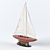 Nautical Elegance: Sailboat Decoration 3D model small image 3