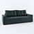 Luxurious Velvet Sofa 3D model small image 1