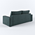 Luxurious Velvet Sofa 3D model small image 2