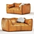 Luxury Leather Sofa 3D model small image 1