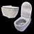 Elevate your bathroom with GSI Pura Wall Hung Toilet 3D model small image 1