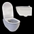 Elevate your bathroom with GSI Pura Wall Hung Toilet 3D model small image 2