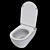 Elevate your bathroom with GSI Pura Wall Hung Toilet 3D model small image 3