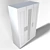 Brimnes Wardrobe: White 3-Door - Compact & Stylish 3D model small image 3