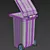 Colorful Waste Bins Set 3D model small image 1