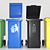 Colorful Waste Bins Set 3D model small image 2