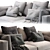 Elegant Myplace Flou Sofa 3D model small image 4