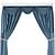 Elegant Drape Curtain 3D model small image 2