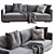 Luxury Flexform Magnum Sofa 3D model small image 2