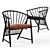 Sleek Gemla Armchair: Stylish and Comfortable 3D model small image 1