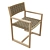 Bondi Teak Armchair: Ultimate Relaxation in Style 3D model small image 3