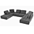 Baxter Loft Sofa: Sleek and Stylish 3D model small image 1