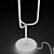 Modern Chrome-plated Floor Lamp 3D model small image 3