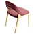 Elegant Wood Frame Chair 3D model small image 3