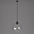 Modern Glass Ceiling Light 3D model small image 1