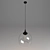 Modern Glass Ceiling Light 3D model small image 2