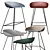 Industrial Metal Bar Stool 3D model small image 2