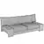 Japanese Inspired Kiza Sofa 3D model small image 9