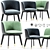 Elegant Baxter Colette Dining Chair 3D model small image 1