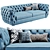 Regal Chesterfield Sofa 3D model small image 1