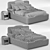 Vision Palladium Bed: Unparalleled Comfort and Style 3D model small image 5