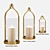 Exquisite Brass Lanterns: Set the Perfect Ambiance 3D model small image 2