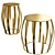 Glamorous Gold Nest of Round Side Tables 3D model small image 1