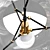 Elegant Sliding Metal Pendant Light 3D model small image 2