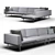 Elegant Modular Koi Sofa 3D model small image 1