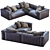 Modern Flexform Lario Sofa 3D model small image 1