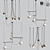 Modern Gold Pendant Ceiling Light 3D model small image 1