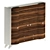 Modern Walnut Veneer Wardrobe 3D model small image 1