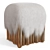 Cozy Shag Small Pouf 3D model small image 1