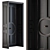 Elegant Black Classical Door 3D model small image 2