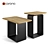 Gloster Clamp - Stylish Teak and Aluminum Table 3D model small image 2