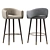 Elegant Grace Barstool with Height 750mm 3D model small image 1