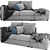 Ikea Finnala 2-Seater Sofa: Comfortable, Stylish, and Spacious 3D model small image 2