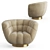 Luxury Essex Lounge Armchair 3D model small image 2