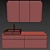 Ketho Floating Vanity Set 3D model small image 2