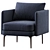 Stylish Auburn Chair - Elegant Comfort 3D model small image 1