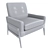 Cecil Arm Chair: Versatile and Stylish 3D model small image 3