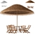 Bamboo Zen Gazebo 3D model small image 1